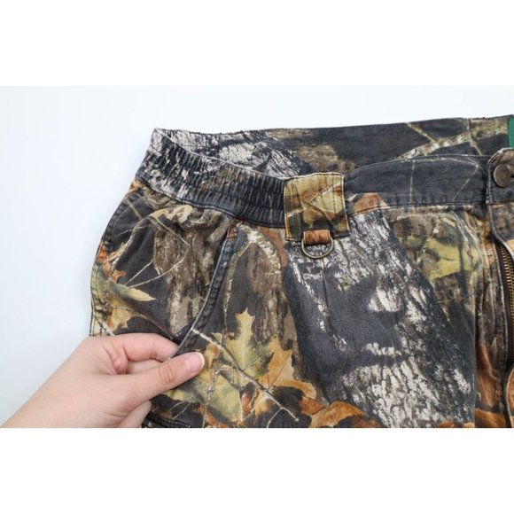 Vintage 90s Cabelas Mens Size 50x33 Distressed Wide Leg Camouflage Cargo Pants - Picture 5 of 11